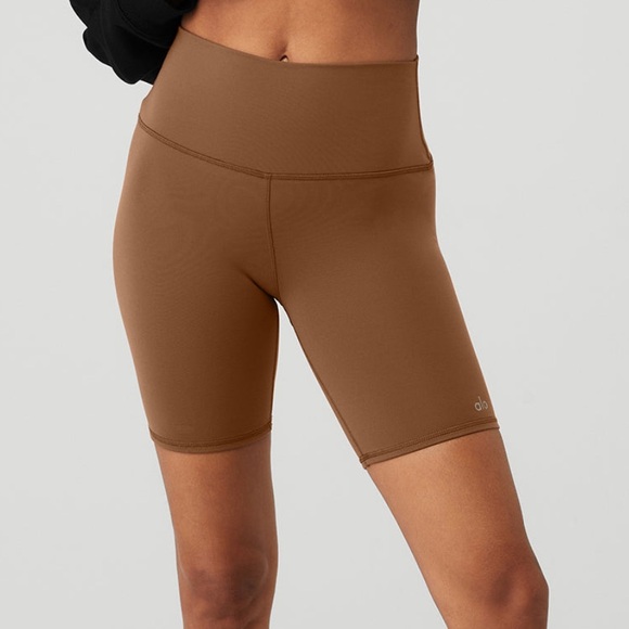 ALO high waist biker short cinnamon brown - Picture 4 of 8